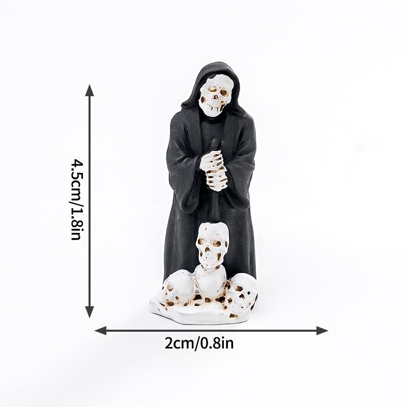 Хэллоуин Череп Орнамент Мумия Призрак Страшный Настольный Декор Хэллоуин Полимерные Миниатюры День Мертвых Детский Подарок Микро Ландшафт