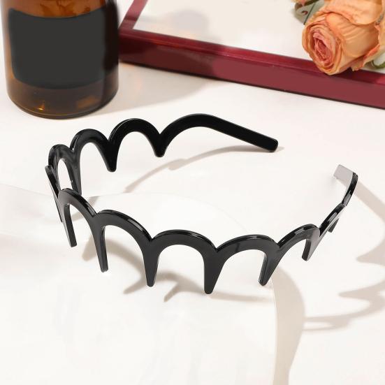 Женская повязка на голову, нескользящая, с зубчиками, из невыцветающего материала, повязка для волос, яркий цвет, головной убор для купания, аксессуар для волос