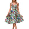 Women's Casual Fashion Print Sexy Off Shoulder Punk Retro Dress Retro Dress Dress