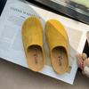 Мода 2025 Замшевые клоги для женщин Мюли Пробковая стелька Женская обувь с поддержкой свода стопы Модные нескользящие уличные пляжные шлепанцы Домашняя обувь