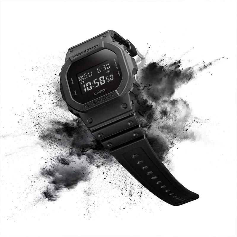 G-SHOCK Серия Classic Черный Воин Квадратные Водонепроницаемые Ударопрочные Кварцевые Часы с Ремешком из Смолы Мужские часы DW-5600BB-1DR