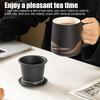 Tea Infuser Mug 360ml Matte Ceramic Tea Infuser Tumbler Hand-Painted Black Glaze Tea Brewer Vintage Filter Tea Kettle For Green