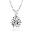 Moissanite Necklace for Single 6 D Color Sparkling 925 Metal Allergy Gift Box Birthday Gift KRKC&CO Women, Diamond, 0.5 Carat, Claws, & VVS1, Jewelry,