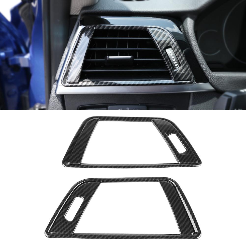 2Pcs Carbon Fiber Style Side Air Conditioning Vent Cover Trim for 3 Series F30 13‑18