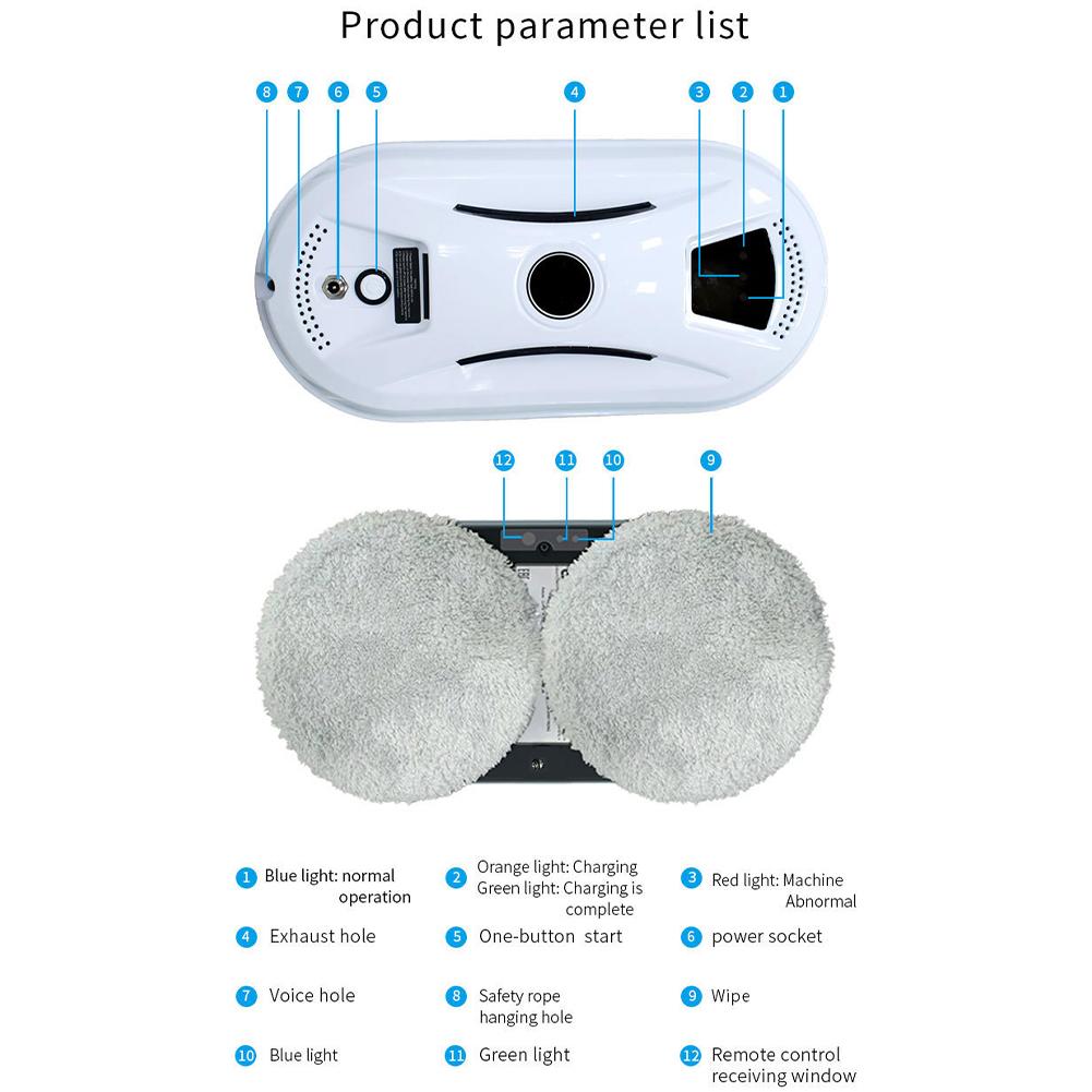 Робот для мытья окон Робот для мытья окон Многофункциональный Автоматический Робот-мойщик для мытья окон для Вертикальной поверхности/Стекла/Двери