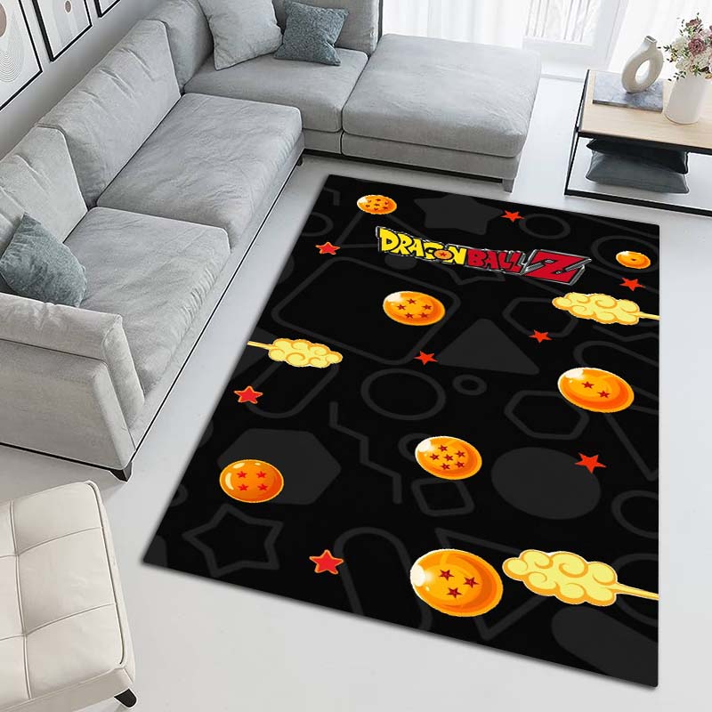 Cartoon dragon image Dragon Ball anime game rug, suitable for game rooms, bedrooms, living rooms, sofas, and other home décor;