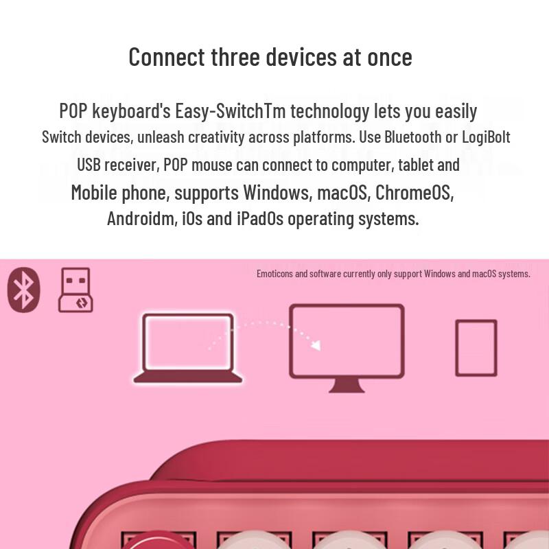 Беспроводная механическая клавиатура Logitech POP Keys с Bluetooth и двойным режимом работы
