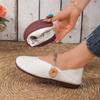 2024 Лидер продаж Удобные однотонные туфли на плоской подошве, удобные и универсальные пляжные повседневные легкие женские туфли с круглым носком