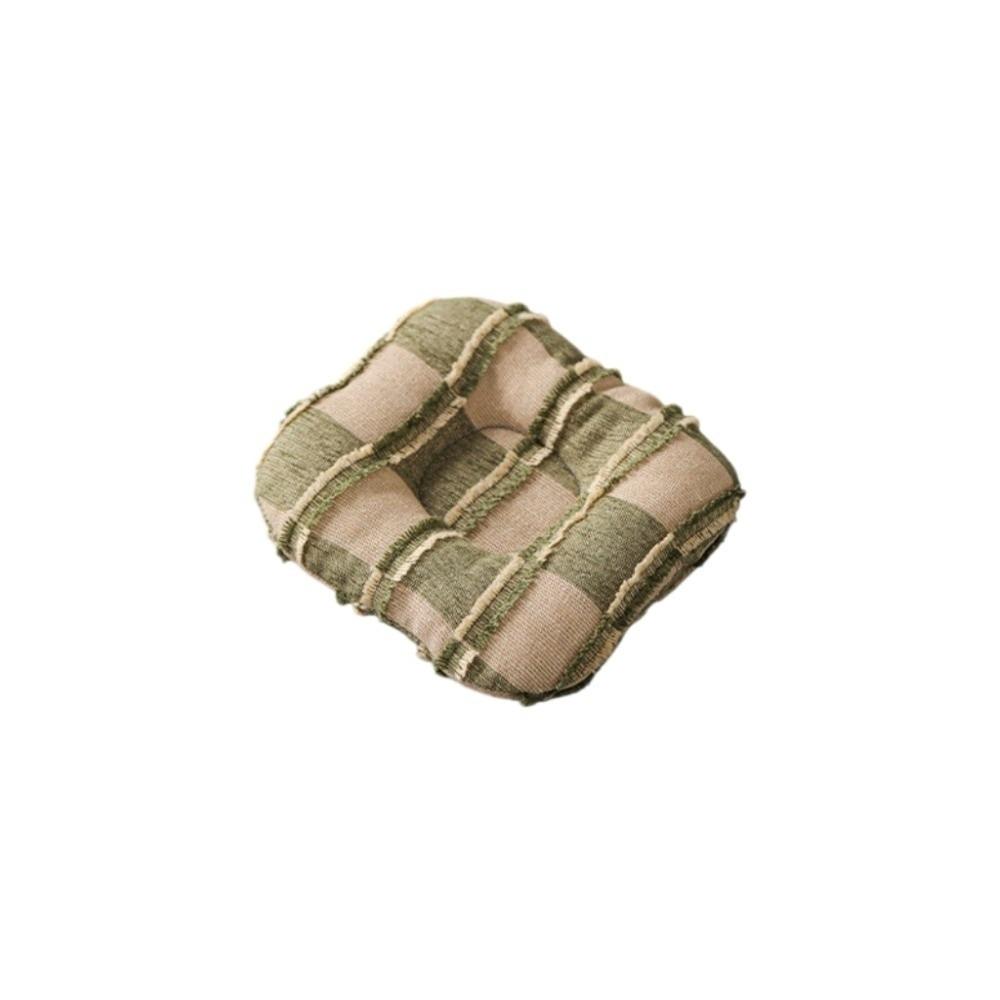 Durable Cloth Plaid Square Coaster Tabletop Protection Soft Drink Cup Mat Non Slip Vintage Teapot Mat Photography Props