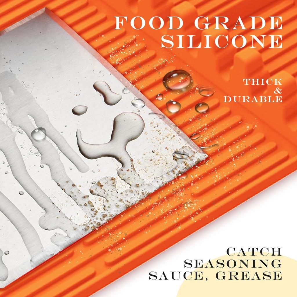 Silicone Mat for Blackstone, 16 * 11.5 In Food Grade Silicone Oven Tool Mat, Perfect Blackstone Grid Accessories.