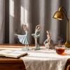 Красивая Скульптура Балерины Арт Фигурка Настольные Украшения Коллекционный Подарок Поделки для Любителей Танцев Украшение для Гостиной Вечеринки