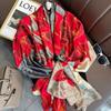 Spring Scarf Women's Luxury Design Polyester Material Smooth Scarf Soft Shawl Beach