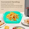 Silicone Air Fryer Liners Square Baking Tray Reusable Air Fryer Basket Kitchen Cooking Gadget for Air Fryer