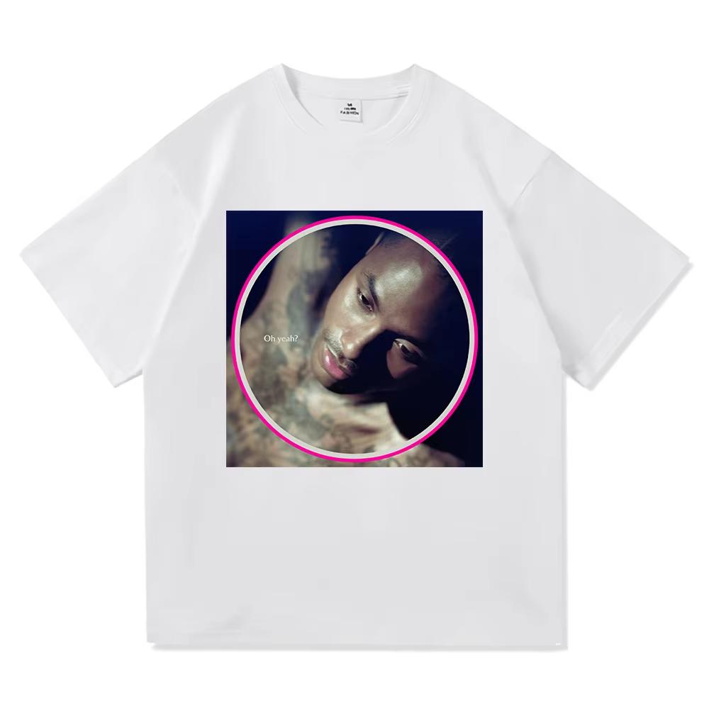 Summer Hot Sale Steve Lacy Portrait Front & Back Print T-Shirt American Retro Hip Hop Oversized Men Women T-shirt Y2K Cotton Gothic Round T-shirt