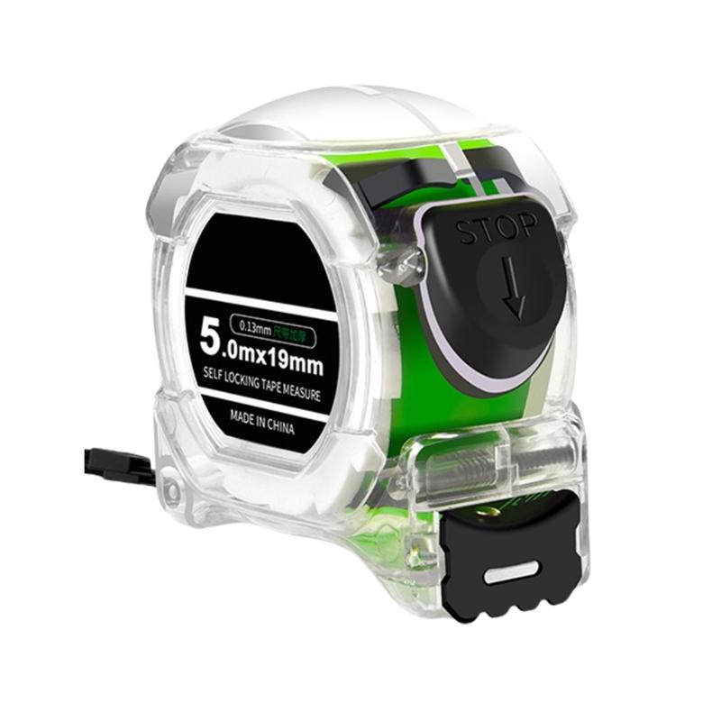 Высокоточная 3/5/7.5/10 м прозрачная самоблокирующаяся рулетка, легкая и прочная для строительства и дизайна
