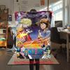 Starring the classic Japanese cartoon ONE PIECE Monkey D. Luffy blanket soft home furnishing nap decoration four seasons warm Sherpa blanket U17