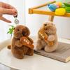 Groundhog Soft Plush Keyring With Interactive Sound For Kids And Collectors