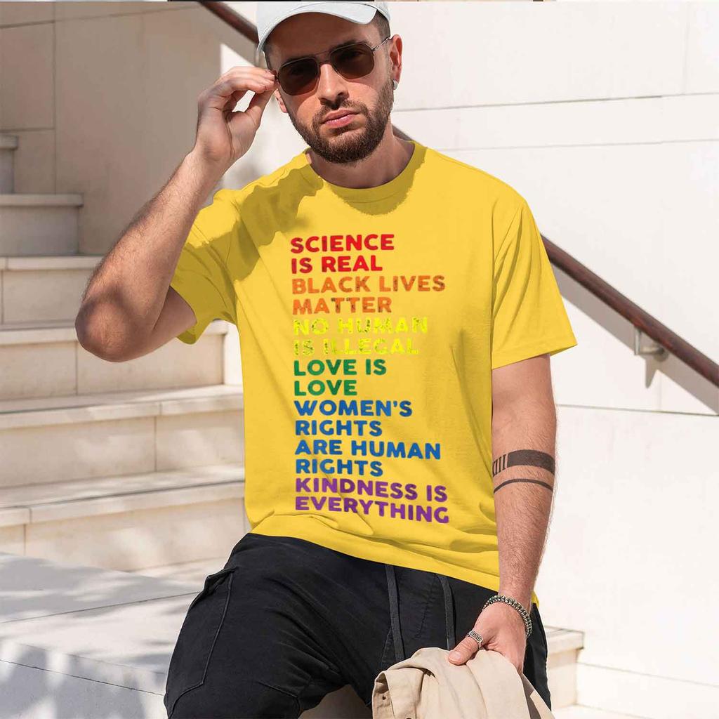 T Shirt Unisex Kawaii Summer Tops Tees Unisex P Science Is Real Lives Matter Love 80041 2026 New Model