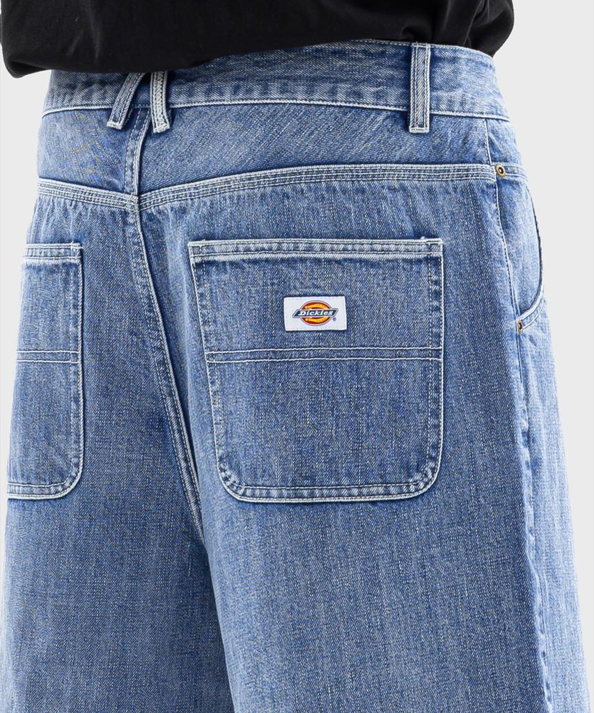 DICKIES Washed Denim Bermuda Pants Light Blue