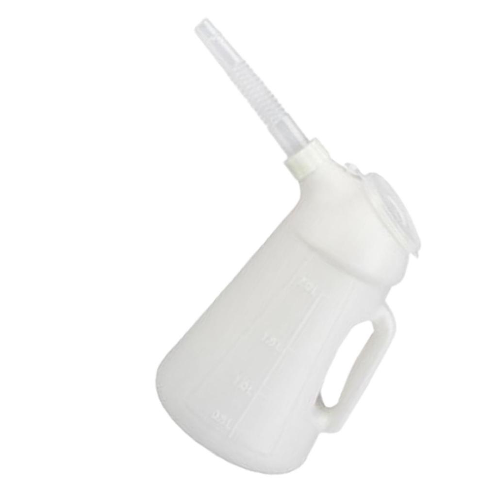 Oil Jug with Spout Engine Oil Dispenser Jug Leakage Proof Oil Measuring Container with Lid for Automotive Fluids