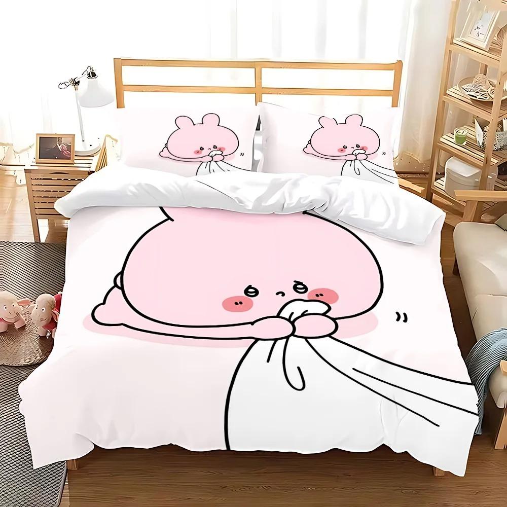 Спящий Милый Асамими Квадратный Пододеяльник Наволочка Постельное Белье Взрослый Мальчик Девочка Украшение Спальни Детский Подарок Односпальный Двуспальный Большой Размер