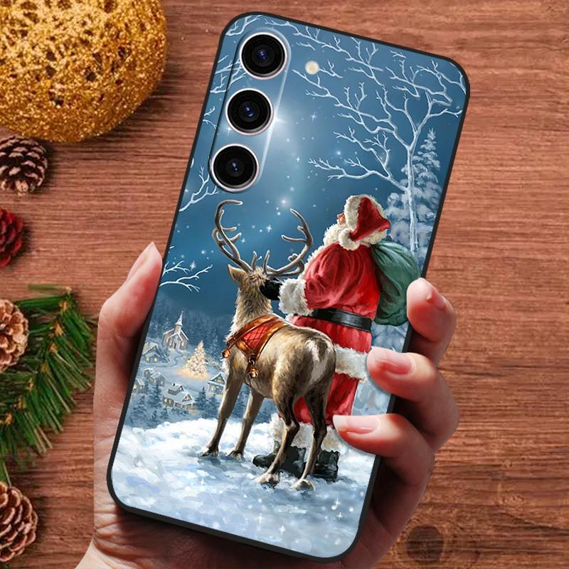 Рождественская расписная обложка для Samsung Galaxy S25 Ultra S25Plus Чехол Силиконовый Мягкий Фундас для Samsung S25 Plus Чехол для телефона s 25