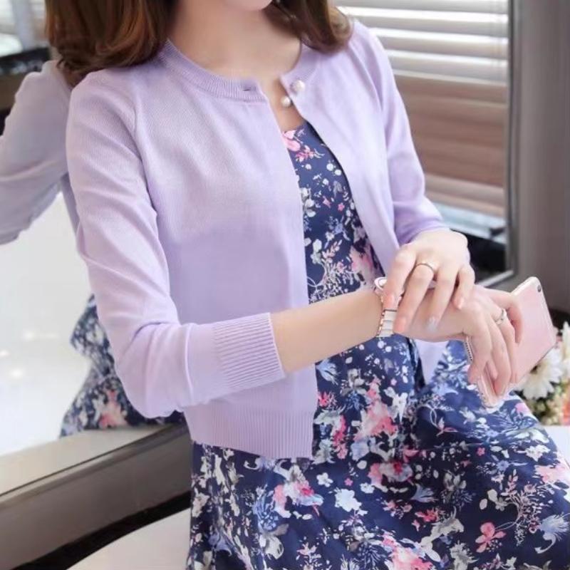 Вязаный кардиган женский 2019 осень с длинным рукавом женский свитер на одной пуговице черный белый