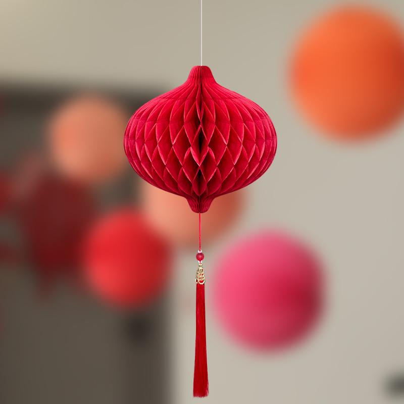 Набор для свадебного декора: Сотовые шары, Складные веера и Подвески «Двойное счастье» для комнаты жениха