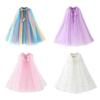 Children's Frozen Elsa Princess Shawl Cape with Veil