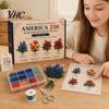 DIY Floral Decoration Kit America 250 Beaded Bouquet Kit, 4th of July Patriotic Flower Craft Fantasy Art Handmade Set, 1776-2026 Independence