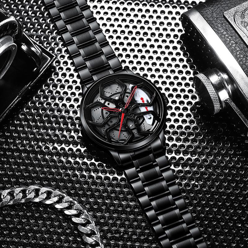Импортные часы SVJ с модифицированной ступицей колеса, мужские автомобильные часы, трехмерные полые часы