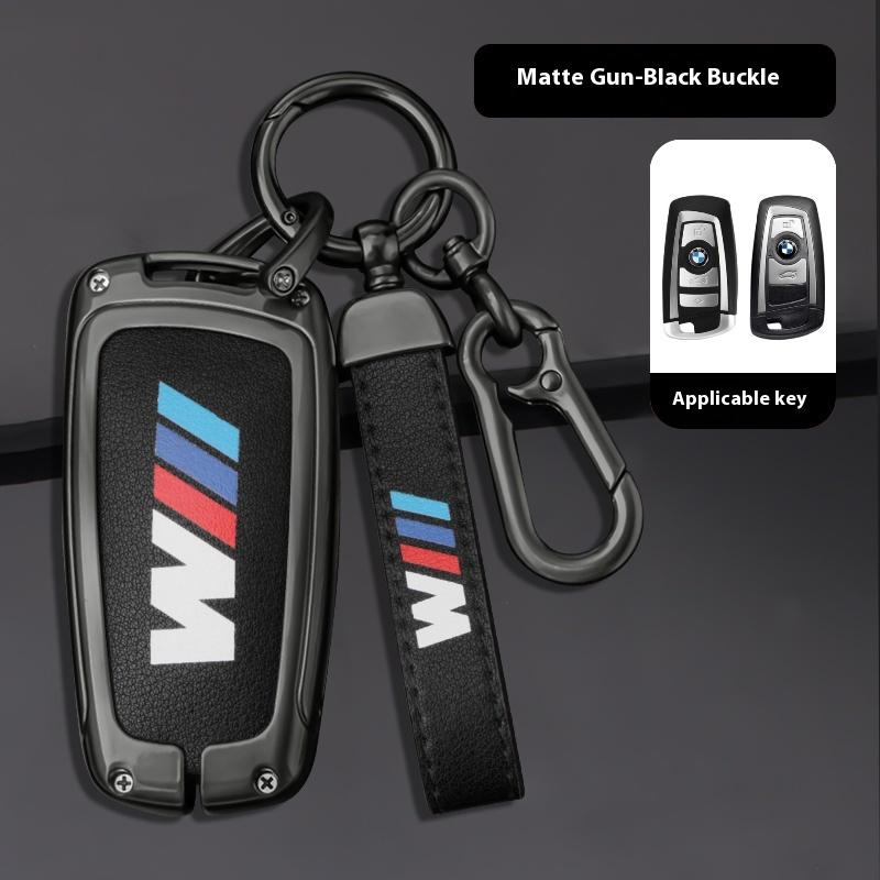 AAAQU1 Car Zinc Alloy Key Case Key Chain For BMW E60 E61 E70 E81 E87 E90 E91 E92 G30 F10 F20 F30 X1 X5 X3 1 3 5 6 Series Z4 Key Shell