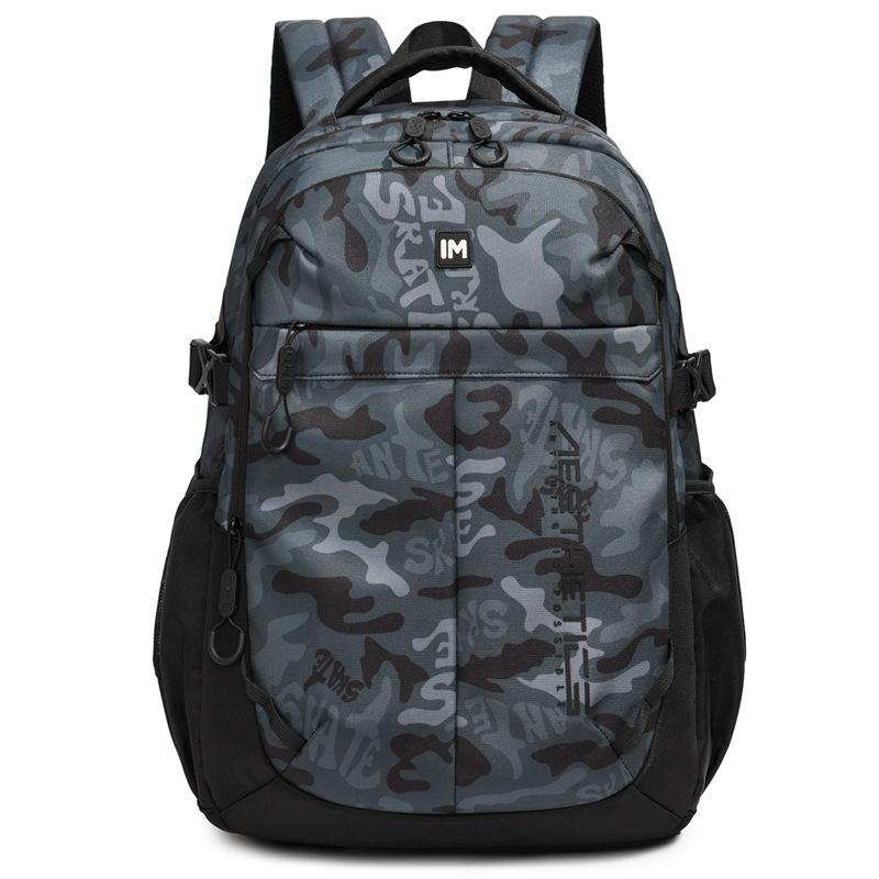 Мужской рюкзак большой вместимости, школьный рюкзак для ученика средней школы, камуфляжный принт, рюкзак для компьютера