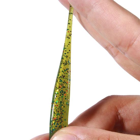 10 шт. 7,5 см Мягкая приманка Двойные раздвоенные хвосты Реалистичная Гибкая Длинная Цветная Пресноводная Морская вода Универсальная Искусственная Рыболовная приманка Свимбейт