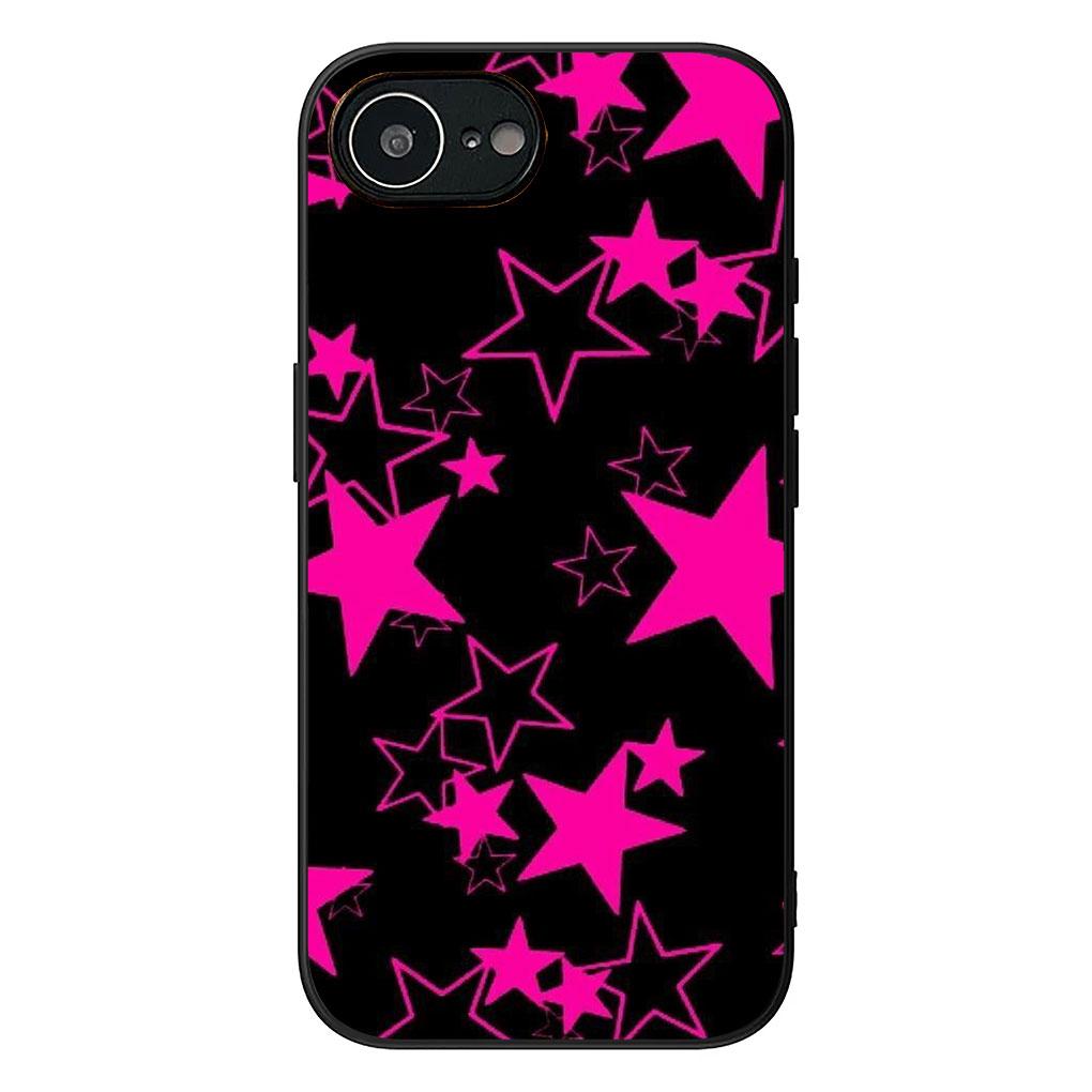 Cover for Samsung Galaxy S22 S21 S20 FE Ultra Plus A35 A36 A55 A37 A33 A34 A57 Coque Phone Case Pink Star Dark Red Heart Love