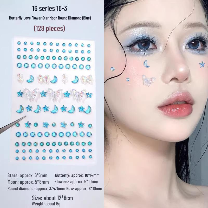 Стразы для макияжа глаз в форме капли - Бабочка Жемчуг Бинди Украшения для лица