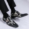 Мода Новые мужские кожаные туфли Модные с индивидуальным дизайном Стиль отдыха на открытом воздухе Тренд вечеринки Ночные клубы взрослые туфли больших размеров