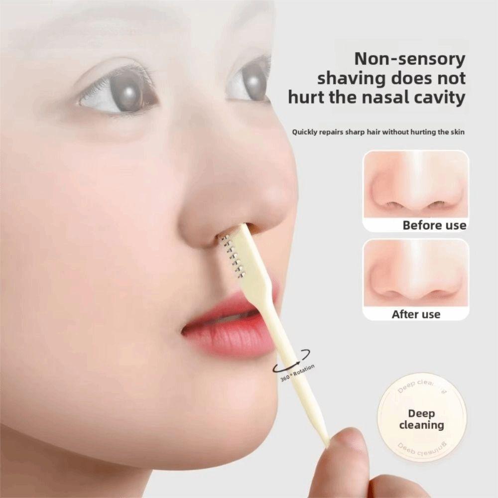 5PCS/10PCS Double Sided Nose Hair Trimmer 360 Degree Nose Hair Scraper Hair Removal