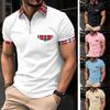 Plus Size Summer Plaid POLO Shirt Zipper Pocket Men's Sports Polo Shirt