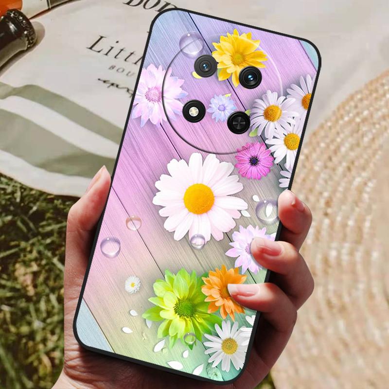 Чехол для Honor Magic7 Lite 5G Мягкая силиконовая задняя крышка из ТПУ для чехлов телефона Honor Magic 7 Lite Magic7Lite 7Lite Милый мультфильм