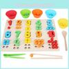 Wooden Color Number Bead Sorting Board Educational Toy For Learning Toddlers