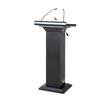 Multifunctional Podium with Wireless Mic & Light Strip - Hotel Lobby Media Lectern