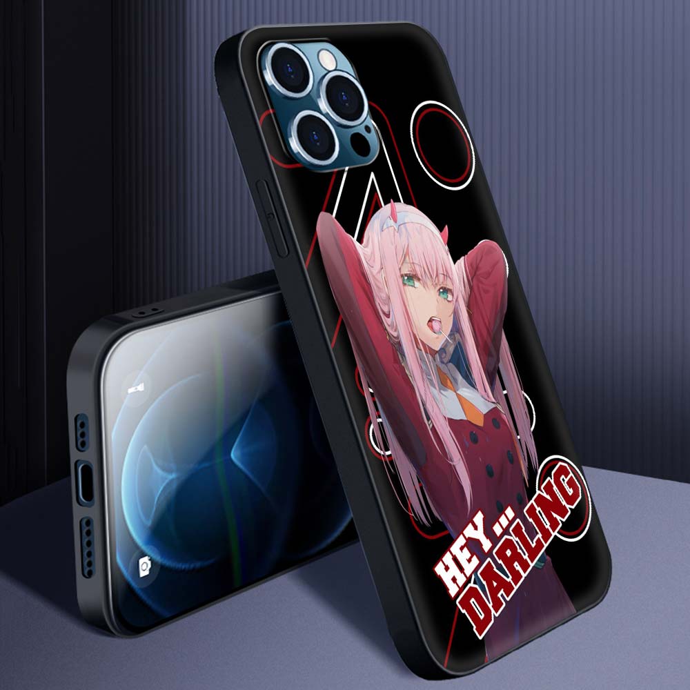 02 Zero Two Anime Darling In The Franxx Case for iPhone 13 14 11 12 Pro Max 7 8 Plus SE X XR XS Max Silicone Cover Phone Cases