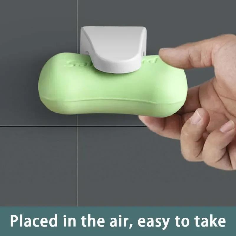 1PCS Magnetic Soap Holder Magic Soap Dish Organizer Bathroom Accessories Wall Mounted Sponge Holder Bathroom Kitchen Storage Rack