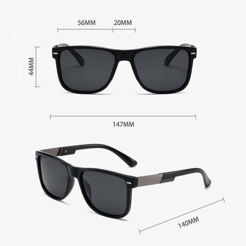 Square Sunglasses for Men Polarized UV400 Fashion Sunglass Sport Sun Glasses Driving Vintage Oversized Big UV Protection Shades