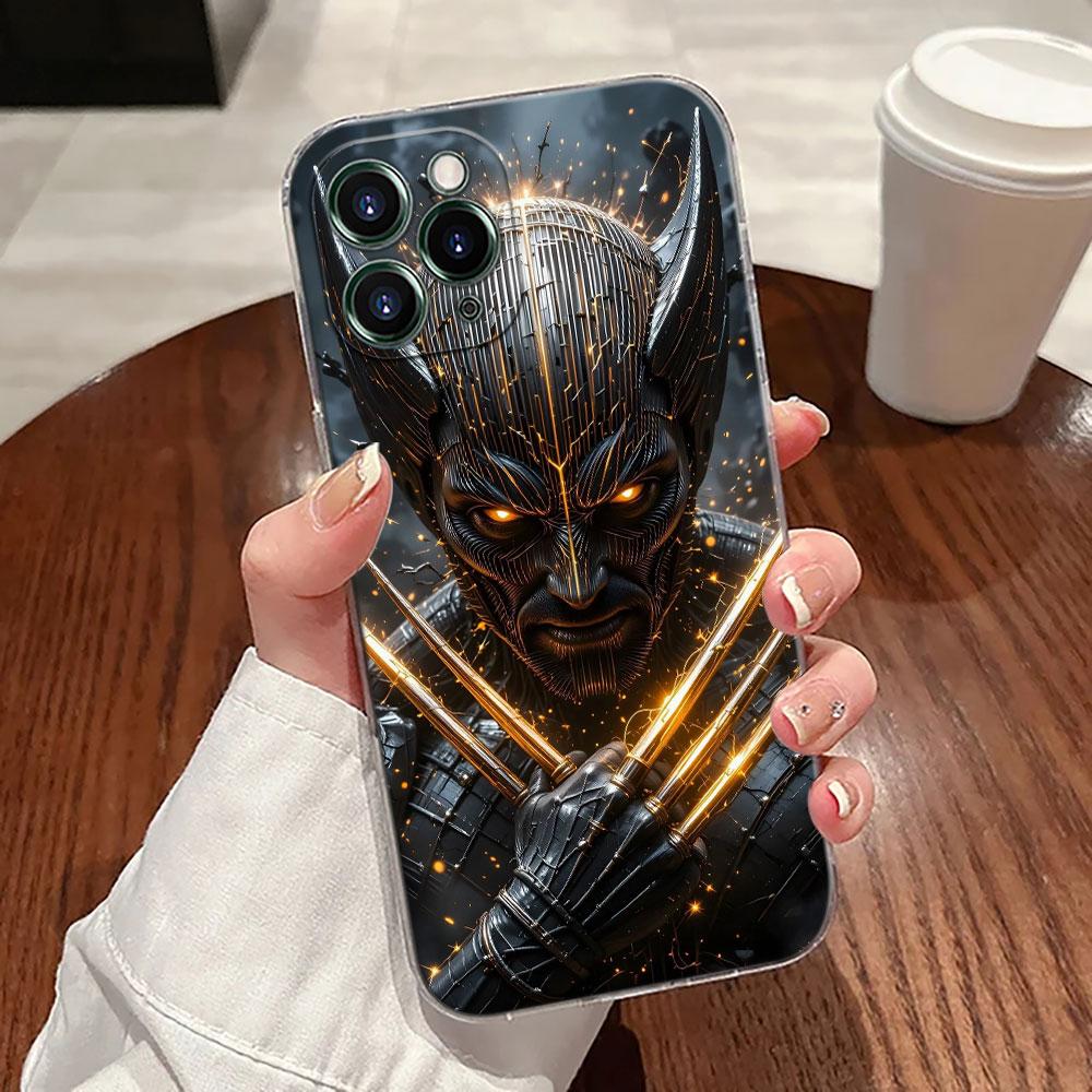 Чехол для телефона Marvel Heroes Deadpool Hulk Прозрачный для iPhone 17 Pro Max 17E 11 12 13 14 15 16 Pro Max Plus 17 Air 16E 7 X