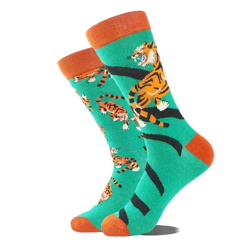AB Happy Cotton Funny Socks Men Beer Panda Duck Crazy Design Sokken Unisex Novelty Plant Piano Crew Skateboard Calcetines Hombre
