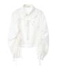 Music Casual Bolero Sleeve Layered Shirt for White [Earth & Ecology] Women,