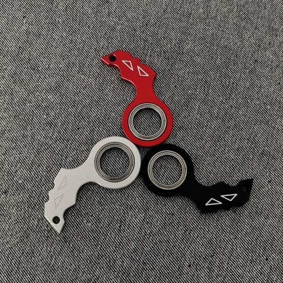 Keychain Spinner Fidget Toy Pocket-sized Fingertip Metal Gadget Keyring Stress Relief & Anti-Anxiety Toys for Teens & Adults
