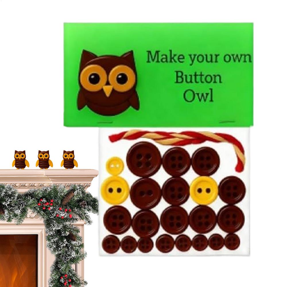 Рождественский набор пуговиц для поделок с животными Веселые пуговицы ручной работы Животные-украшения Домашние украшения Для автомобиля, квартиры, общежития, офиса